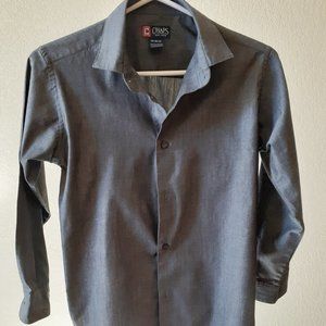 Boys' Dark Grey Button Down Shirt Size Medium